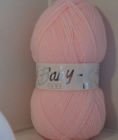 Baby Care 4 Ply Yarn 10 x100g Balls Baby Pink - Click Image to Close